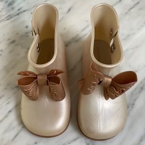 Mini melissa pearl rain boots size US 11